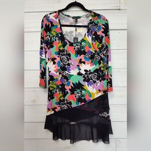 Cable & Gauge Multicolor Floral Tunic Top